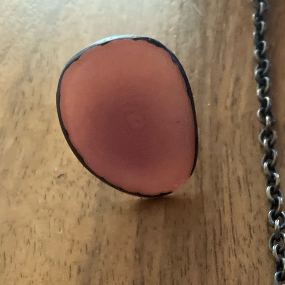 Tagua Nut Jewelry Set Bohemian nouveau vintage OOAK ring size 4 - Picture 6 of 9